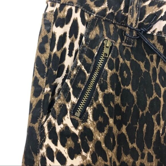 NEW SOFT Ashley Mason Cargo Skinny Leopard Print Pants 30” waist Pockets! - Picture 6 of 8